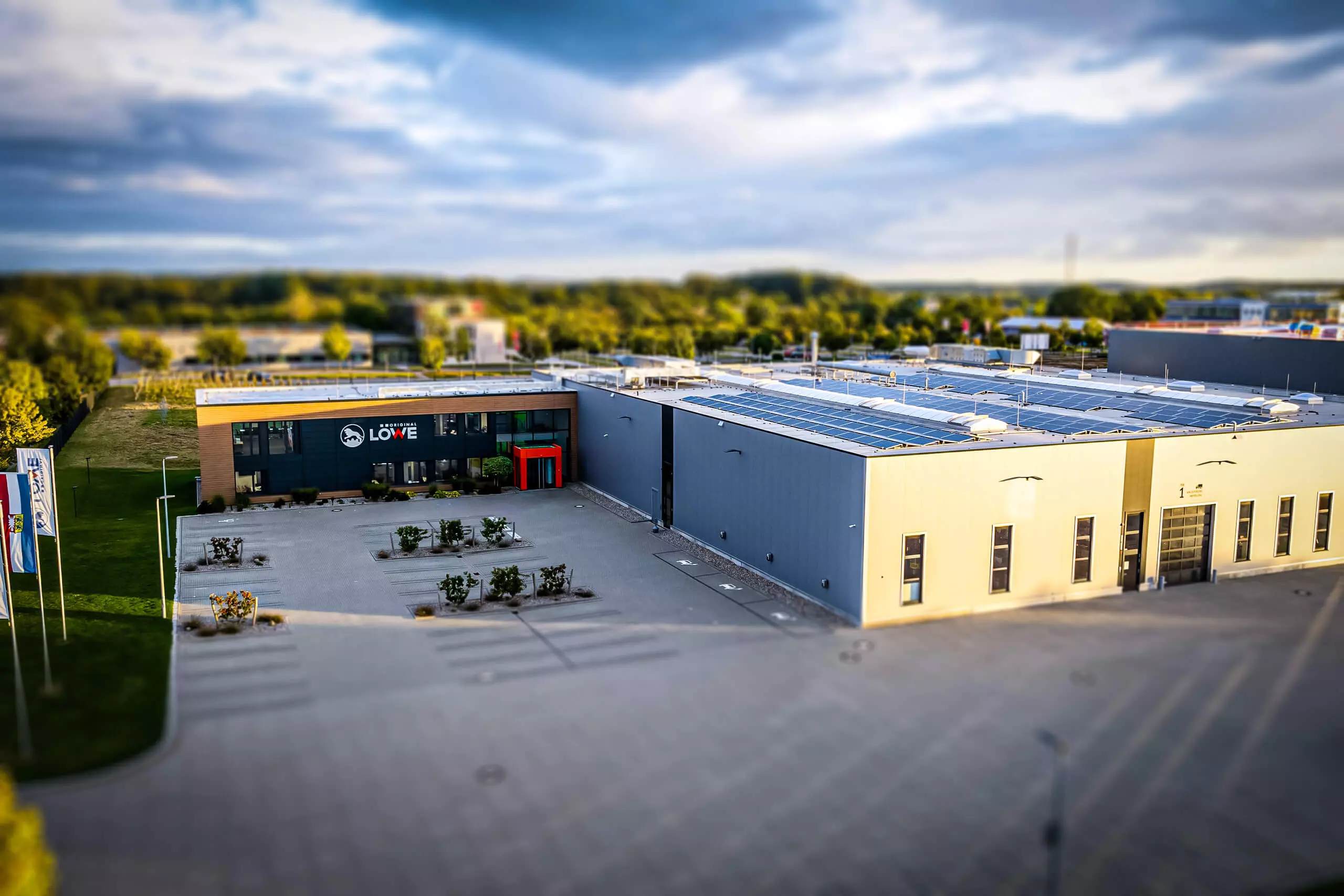 Aerial photo of company premises